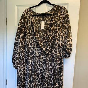 Lane Bryant Leopard Print Dress NWT
